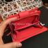 Chanel Wallet Lattice Pattern Red Purse Calfskin