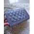 Cheap Chanel Wallet Purse Blue Genuine Leather