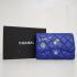 Chanel Wallet 37240 Blue Lambskin Wallet Replica