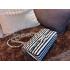 Chanel Handbag Shoulder Bag Stripe And Pearl Chain White Lambskin