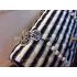 Chanel Handbag Shoulder Bag Stripe And Pearl Chain White Lambskin