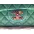 Chanel  Flap Rhinestone Buckle Green Handbag Patent Leather