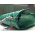 Chanel  Flap Rhinestone Buckle Green Handbag Patent Leather