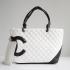 Chanel Cambon bags 9005 White Lambskin Ladies Bag