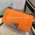 Chanel Le Boy Leather Orange Cross Body Bag