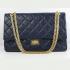 Chanel 48102 Blue Lambskin Medium HM04244