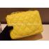 Cheap Chanel  Flap Handbag Mini Yellow Snakeskin