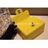 Cheap Chanel  Flap Handbag Mini Yellow Snakeskin