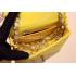 Cheap Chanel  Flap Handbag Mini Yellow Snakeskin