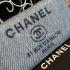 Chanel Wallet Canvas Zipper Linen Grey Purse Replica