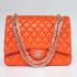 Cheap Chanel  Flap bags 01116 Orange HandBags Ladies