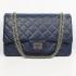 Cheap Chanel 48102 Blue Lambskin Cross Body Bag Replica