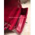 Chanel  Flap Red Shoulder Bag Genuine Leather