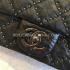 Chanel Calfskin Cross Body Bag Rivet Black  Flap