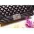 Replica Chanel Lambskin  Black Le Boy Cross Body Bag