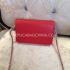 Chanel Shoulder Bag Calfskin Red  Flap