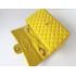 Chanel  Flap bags 1114 Yellow Lambskin Medium Bag