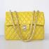 Chanel  Flap bags 1114 Yellow Lambskin Medium Bag