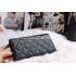 Chanel Wallet Lattice Pattern Black Calfskin Purse