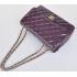 Chanel  Flap bags 28600 Purple Enamel Cross Body Bag Replica