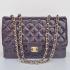 Chanel  Flap bags 28600 Purple Enamel Cross Body Bag Replica