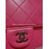 Chanel Red Lambskin Shoulder Bag  Flap