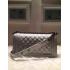 Chanel Leather Cross Body Bag Silver Le Boy