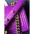 Cheap Chanel Le Boy Cross Body Bag Snakeskin New Arrival Purple Replica