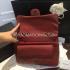 Cheap Chanel  Red Leather  Flap Handbag