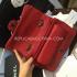 Cheap Chanel  Red Leather  Flap Handbag