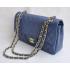 Cheap Chanel  Flap bags 1112 Blue Cow Leather Cross Body Bag