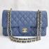 Cheap Chanel  Flap bags 1112 Blue Cow Leather Cross Body Bag