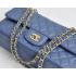 Cheap Chanel  Flap bags 1112 Blue Cow Leather Cross Body Bag