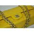 Chanel  Flap bags 1112 Yellow Lambskin Small Handbags