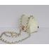 Chanel  Flap bags 51725 White Lambskin Small Bags