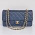 Replica Chanel  Flap bags 1113 Blue Lambskin Cross Body Bag