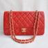 Replica Chanel  Flap bags 1113 Red Medium Cross Body Bag