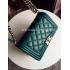 Chanel New Arrival Green Calfskin Shoulder Bag Le Boy Replica