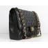 Chanel  Flap bags 01113 Black Lambskin Medium Handbags