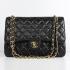 Chanel  Flap bags 01113 Black Lambskin Medium Handbags