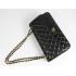 Chanel  Flap bags 01113 Black Lambskin Medium Handbags