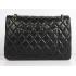 Chanel  Flap bags 01113 Black Lambskin Medium Handbags