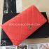 Quality Chanel Purse Wallet Leather Embroidery Threads Red