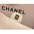 Quality Chanel Leather Rivet White Handbag  Flap