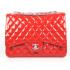 Replica Quality Chanel 01116 Red Enamel Medium Bag