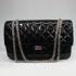 Chanel 2.55 Reissue Flap 1113 Black Enamel Cross Body Bag Replica