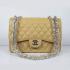 Chanel  Flap bags 1113 Apricot Cow Leather Medium Replica