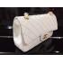 Replica Chanel New Arrival White Lambskin Le Boy Handbag