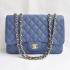 Replica Chanel  Flap bags 28600 Blue Cow Leather Medium Handbags