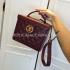 Chanel With One Mirror Purple Makeup Bag Calfskin Handbag